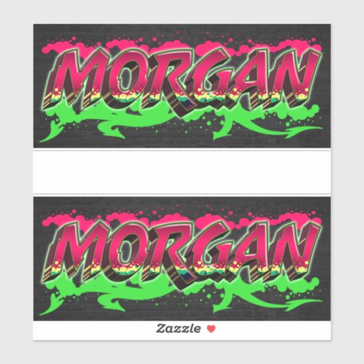 Morgan Vorname Name Graffiti Aufkleber Sticker (Blatt)