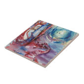 MORGANA / Magie und Geheimnis, rosa Blaue Fantasie Fliese (Seite)