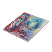 MORGANA / Magie und Geheimnis, rosa Blaue Fantasie Fliese (Seite)