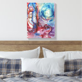 MORGANA / Magie und Geheimnis, rosa Blaue Fantasie Leinwanddruck (Insitu (Schlafzimmer))