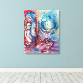 MORGANA / Magie und Geheimnis, rosa Blaue Fantasie Leinwanddruck (Insitu (Holzboden))