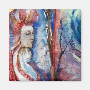 MORGANA / Magie und Geheimnis, rosa Blaue Fantasie Magnet