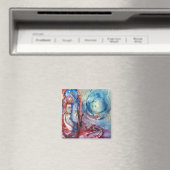 MORGANA / Magie und Geheimnis, rosa Blaue Fantasie Magnet (In Situ (Geschirrspüler))