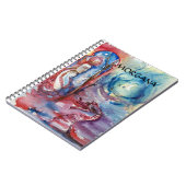 MORGANA / Magie und Geheimnis, rosa Blaue Fantasie Notizblock (Linke Seite)