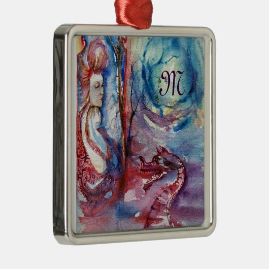 MORGANA-Monogramm Silbernes Ornament (Rechts)