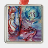 MORGANA-Monogramm Silbernes Ornament (Vorne)