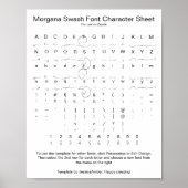 Morgana Swash Font Chararacter Reference Poster (Vorne)