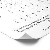 Morgana Swash-Schriftzeichenreferenz Poster (Ecke)