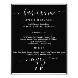 "Morgana Wedding Suite - Bar Menu Sign" Fotodruck