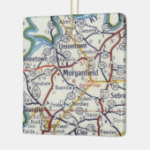 Morganfield KY Vintag Map Keramikornament (Links)