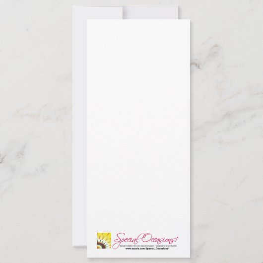 Morgans SommerSpree VIP-Karten-Foto-Party (rot) Einladung (Rückseite)