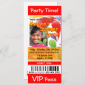 Morgans SommerSpree VIP-Karten-Foto-Party (rot) Einladung (Vorne/Hinten)