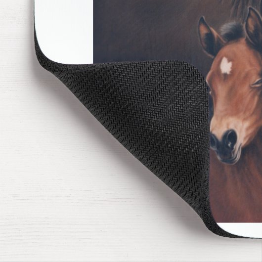 Morganstute und -fohlen mousepad (Ecke)