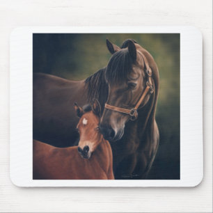 Morganstute und -fohlen mousepad