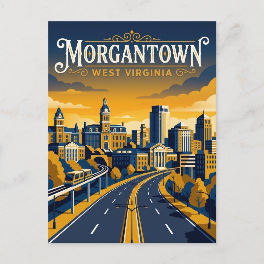 Morgantown USA Postkarte (Vorderseite)