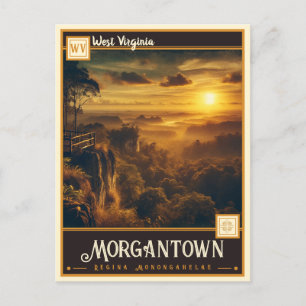 Morgantown, West Virginia Vintage Postkarte