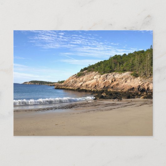 Morgen am Sandstrand Postkarte (Vorderseite)