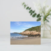 Morgen am Sandstrand Postkarte (Stehend Vorderseite)