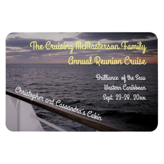 Morgen an Bord der kundenspezifischen Stateroom Magnet (Horizontal)