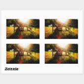 Morgen auf dem Bauernhof Rechteckiger Aufkleber (Blatt)