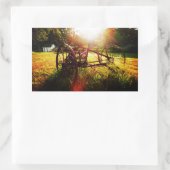 Morgen auf dem Bauernhof Rechteckiger Aufkleber (Tasche)