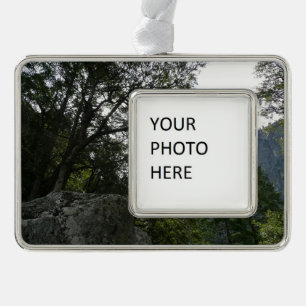 Morgen auf dem Weg zu den Vernal Falls im Yosemite Rahmen-Ornament Silber