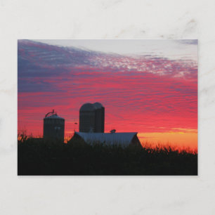 Morgen auf der Postkarte des landwirtschaftlichen