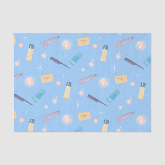 Morgen-Badezimmer-Ritual-Collage Seidenpapier (Vorderseite)