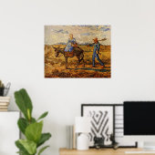 Morgen Bauernpaar arbeiten gehen Poster (Heimbüro)
