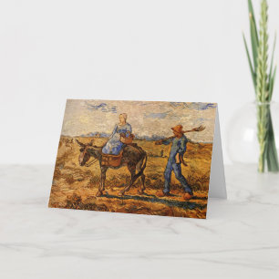 Morgen, Bauernpaar von Vincent van Gogh Karte
