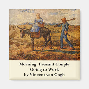 Morgen, Bauernpaar von Vincent van Gogh Magnet