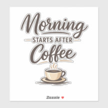 Morgen beginnt nach Kaffee - Minimaler Kaffee