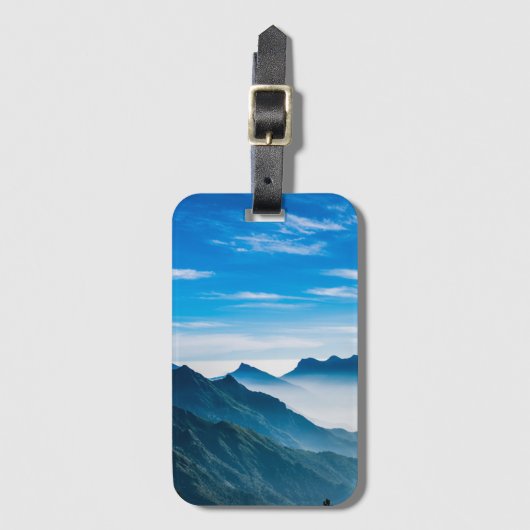 Morgen Berge Nebel Landschaft Gepäckanhänger (Vorderseite Vertikal)