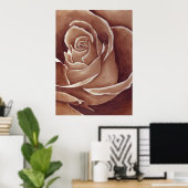 Morgen Bliss - Rose im Ölgeschäft Poster (Heimbüro)