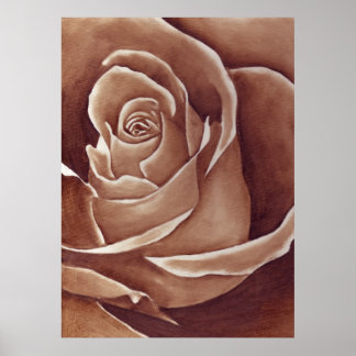 Morgen Bliss - Rose im Ölgeschäft Poster
