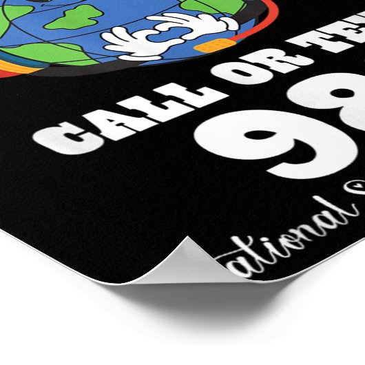 Morgen brauchen Sie 988 Nationale Suizidprävention Poster (Ecke)