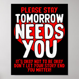 Morgen braucht dich Psychische Gesundheit Menschen Poster