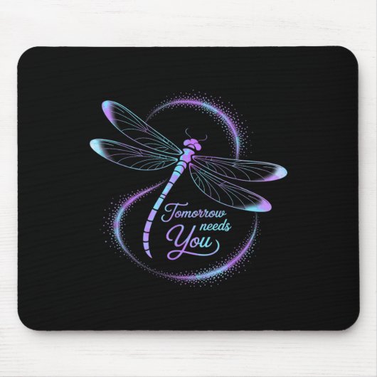 Morgen braucht dich Suizidbewusstsein Libelle Mousepad (Vorne)