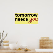 Morgen braucht du dich poster (Küche)