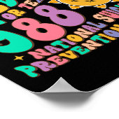 Morgen braucht man Text 988 National Suicide Poster (Ecke)