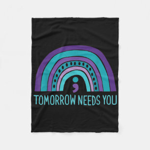 Morgen braucht Semicolon Rainbow Suicide Preve Fleecedecke