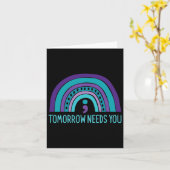 Morgen braucht Semicolon Rainbow Suicide Preve Karte (Gelbe Blume)
