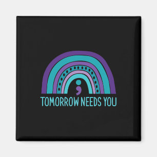 Morgen braucht Semicolon Rainbow Suicide Preve Magnet