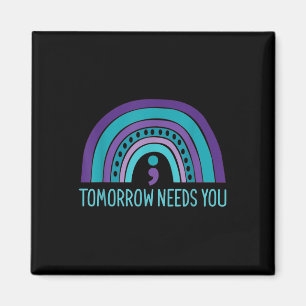 Morgen braucht Semicolon Rainbow Suicide Preve Magnet