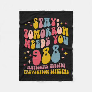 Morgen braucht Sie 988 Mental Health Awareness Fleecedecke