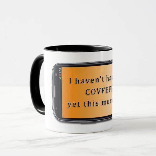 Morgen Covfefe Tasse (Vorderseite Links)