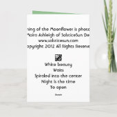 Morgen des Moonflower Karte (Rückseite)