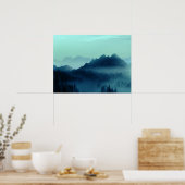 MORGEN DEW BLUE BERGE POSTER (Küche)