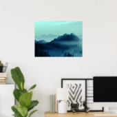 MORGEN DEW BLUE BERGE POSTER (Heimbüro)