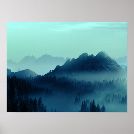 MORGEN DEW BLUE BERGE POSTER (Vorne)